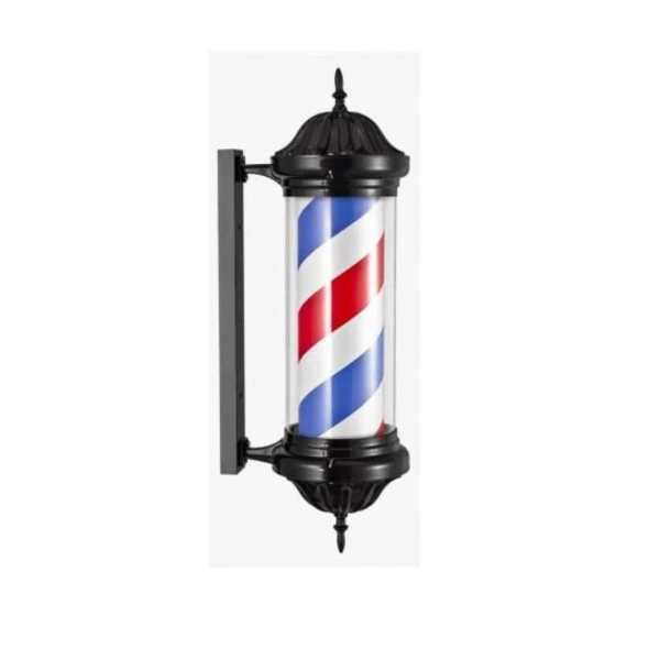 BARBER POLE VENTAGE BLACK 70 CM